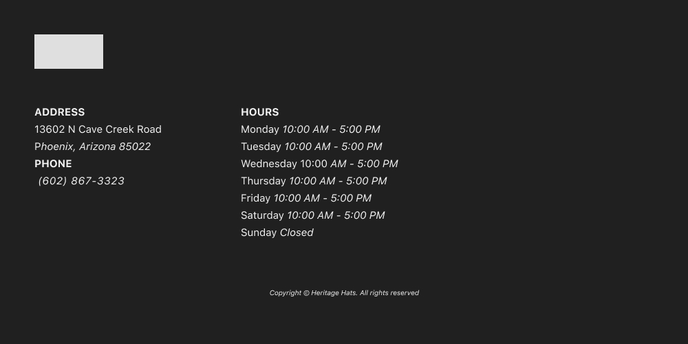 FOOTER SECTION WIREFRAME
